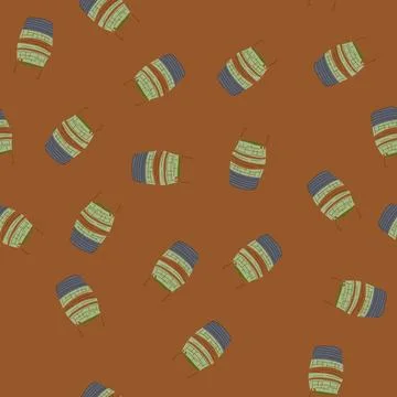 Seamless pattern hamper wicker laundry basket cartoon vector 스톡 일러스트