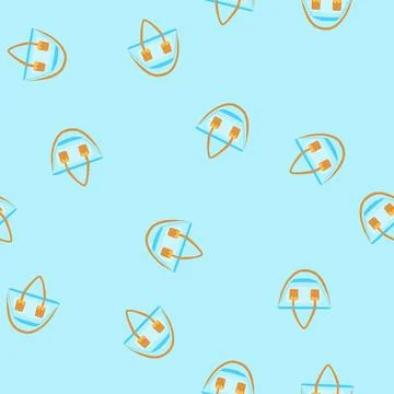 Seamless pattern hand beach bag cartoon vector Stockillustratie