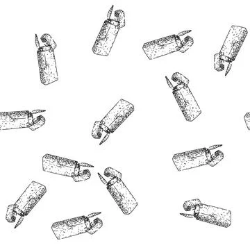 Seamless pattern Hand drawing burning pocket lighter illustration Stock Illustration