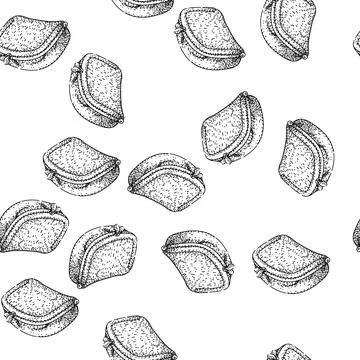 Seamless pattern Hand drawing coin purse with zipper closure 스톡 일러스트