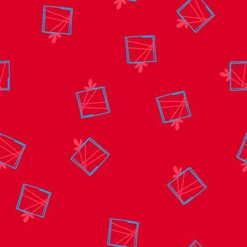 Seamless pattern hand drawing gift box representing giving and surprise Stock Illustration