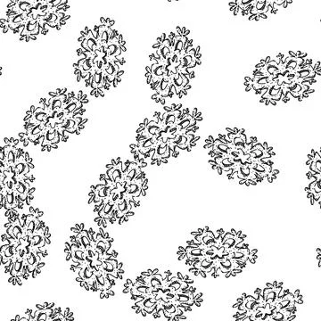 Seamless pattern Hand drawing snowflake illustrating winter and holiday seaso Stock Illustration