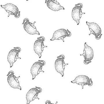 Seamless pattern Hand drawing traditional chinese teapot for tea ceremony Stock Illustration