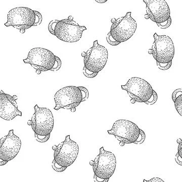 Seamless pattern Hand drawing vintage chinese tea pot line Illustrazione stock