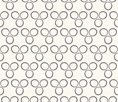 Seamless pattern. Hand drawn 3 polka dot background. Monochrome dotty black and Stock Illustration