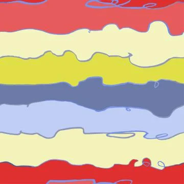 Seamless pattern with hand drawn abstract horizontal lines, doodles 스톡 일러스트