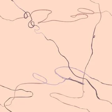 Seamless pattern with hand drawn abstract lines, doodles 스톡 일러스트