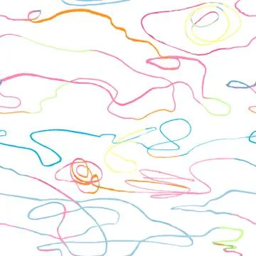 Seamless pattern with hand drawn abstract lines, doodles Illustrazione stock