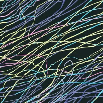 Seamless pattern with hand drawn abstract lines, doodles Illustrazione stock