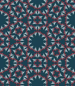 Seamless pattern. Hand drawn abstract winter snowflakes. Stylish crystal stars Stock Illustration