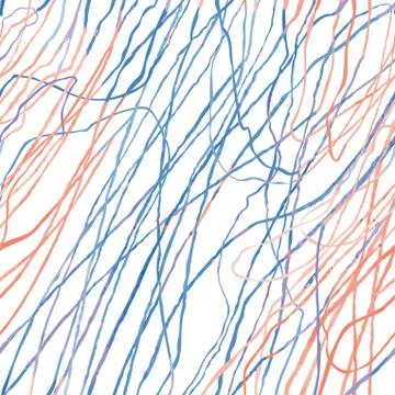Seamless pattern with hand drawn abstract lines, doodles Illustrazione stock