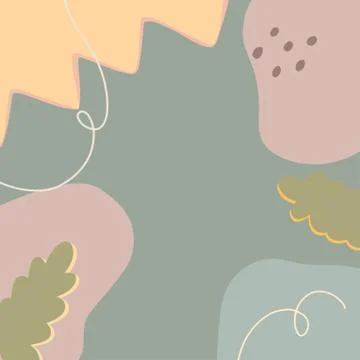 Seamless pattern with hand drawn abstract spots, doodles Stock Illustration