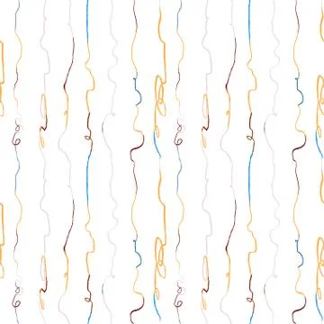 Seamless pattern with hand drawn abstract vertical lines, doodles Stock Illustration