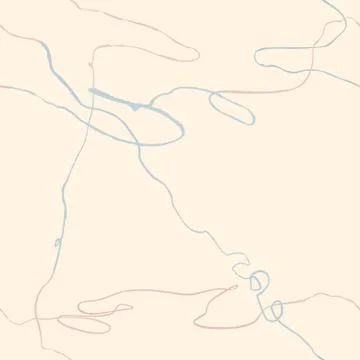 Seamless pattern with hand drawn abstract lines, doodles Stock Illustration