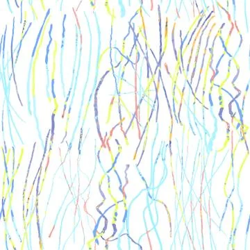 Seamless pattern with hand drawn abstract lines, doodles イラスト素材