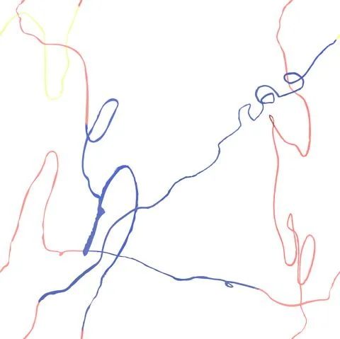 Seamless pattern with hand drawn abstract lines, doodles 스톡 일러스트