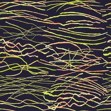 Seamless pattern with hand drawn abstract lines, doodles Stockillustratie