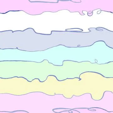 Seamless pattern with hand drawn abstract vertical lines, doodles Stock Illustration