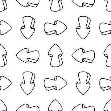 Seamless pattern hand drawn arrow3 Stock Illustration