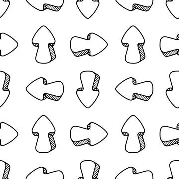 Seamless pattern hand drawn arrow4 Stock Illustration