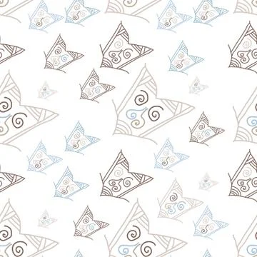Seamless pattern with hand-drawn arrows Stock Illustration