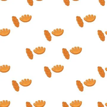 Seamless pattern with hand drawn bakery pastry and dessert items. Stock Illustration