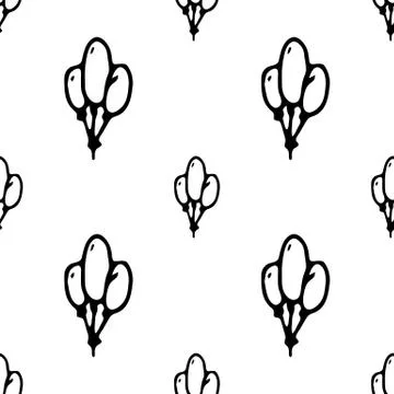 Seamless pattern Hand drawn ballons doodle. Sketch children's toy icon. Decor Illustrazione stock