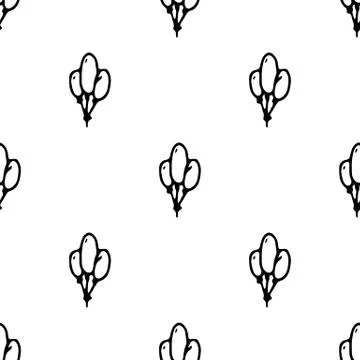 Seamless pattern Hand drawn ballons doodle. Sketch children's toy icon. Decor Stock Illustration