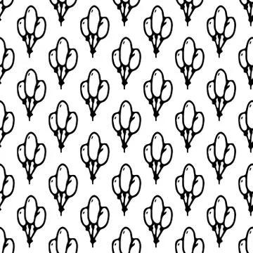 Seamless pattern Hand drawn ballons doodle. Sketch children's toy icon. Decor Illustrazione stock