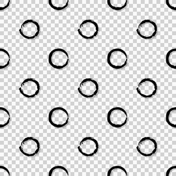Seamless pattern of hand-drawn black rings for background, cover, wrapper, .. Stock Photos