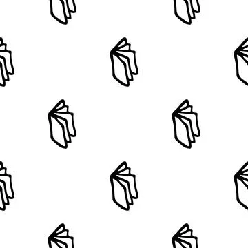 Seamless pattern with hand drawn book. Doodle style vector illustration Stockillustratie