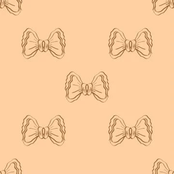 Seamless pattern with hand drawn bows. Can be used for textile and coth desig Illustrazione stock