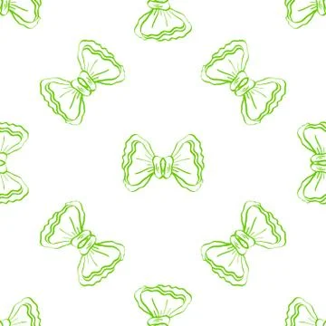 Seamless pattern with hand drawn bows. Can be used for textile and coth desig イラスト素材