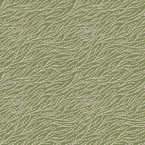 Seamless pattern with hand drawn branches and pink flowers Stock Illustration