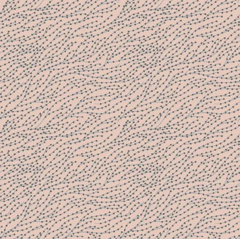 Seamless pattern with hand drawn branches and flowers delicate pastel colors Stock Illustration