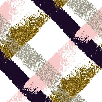 Seamless pattern with hand drawn brush strokes Stock Illustration