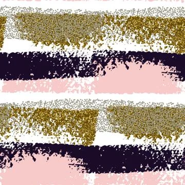 Seamless pattern with hand drawn brush strokes Stock Illustration