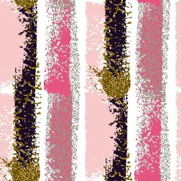 Seamless pattern with hand drawn brush strokes Stock Illustration