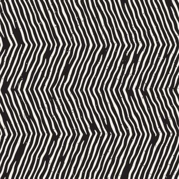 Seamless pattern with hand drawn brush strokes. Ink doodle grunge illustratio Illustrazione stock