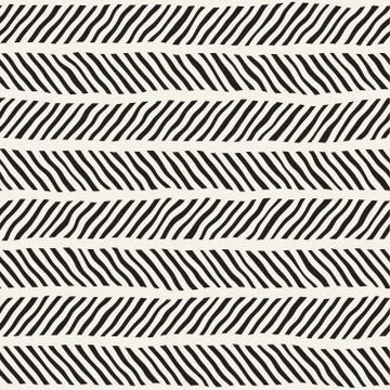 Seamless pattern with hand drawn brush strokes. Ink doodle grunge illustratio Stock Illustration