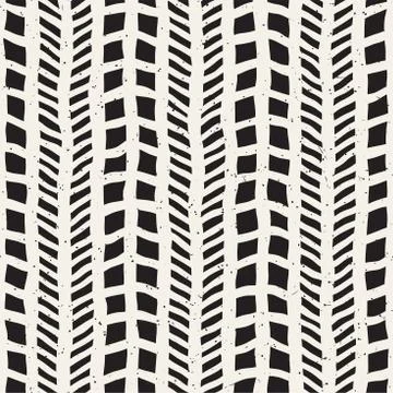 Seamless pattern with hand drawn brush strokes. Ink doodle illustration. Geom 스톡 일러스트