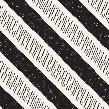 Seamless pattern with hand drawn brush strokes. Ink doodle illustration. Geom Stock Illustration