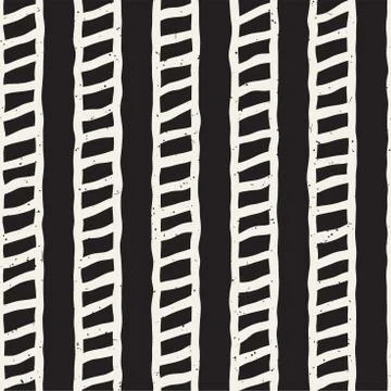 Seamless pattern with hand drawn brush strokes. Ink doodle illustration. Geom Stock Illustration