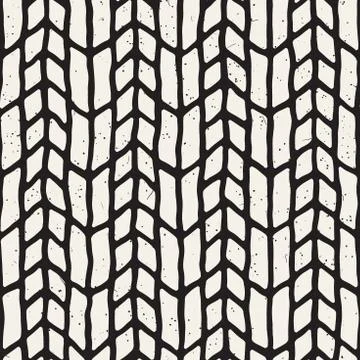 Seamless pattern with hand drawn brush strokes. Ink doodle grunge illustratio Stock Illustration