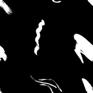Seamless pattern hand drawn with a brush strokes. Abstract brushstrokes vector Stock Illustration