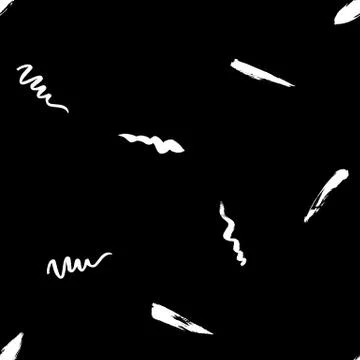 Seamless pattern hand drawn with a brush strokes. Abstract brushstrokes vector Stock Illustration