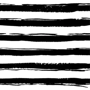 Seamless pattern with hand drawn brush strokes, lines Stock Illustration