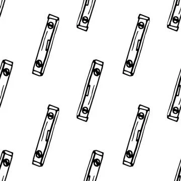 Seamless pattern hand drawn building level doodle. Sketch style icon. Decorat Ilustración de archivo