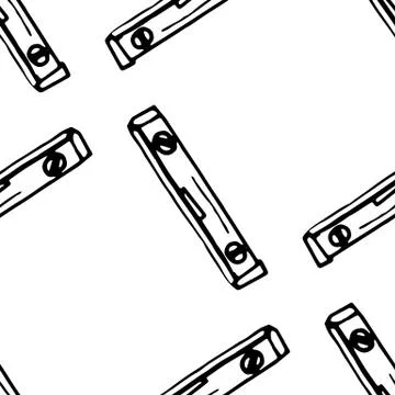 Seamless pattern hand drawn building level doodle. Sketch style icon. Decorat Ilustración de archivo