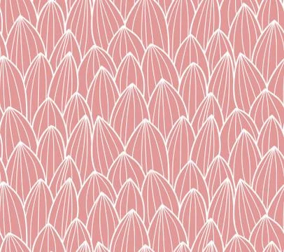 Seamless pattern with hand drawn cactus grid Stock Illustration